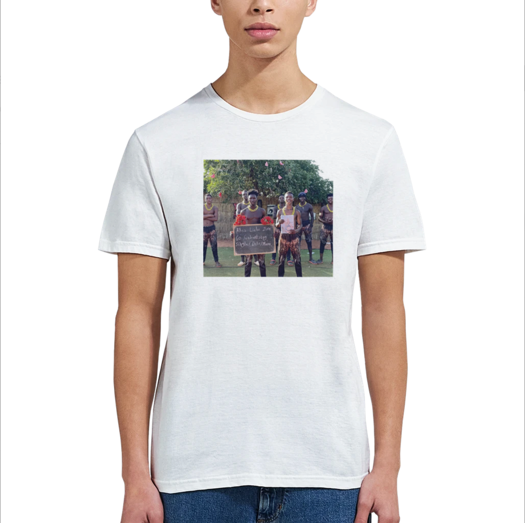 Gruppenfoto als T-Shirt bedruckt