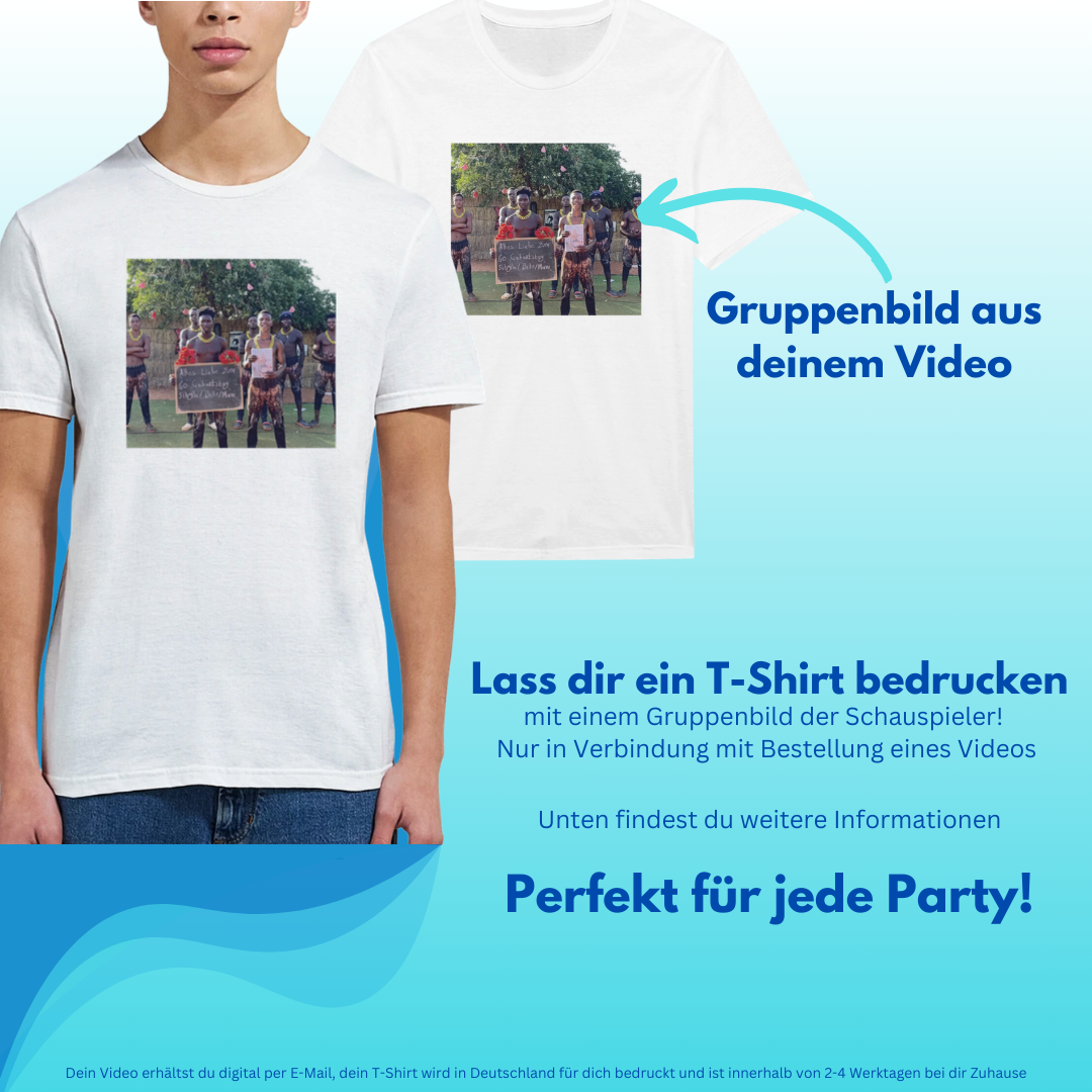 Gruppenfoto als T-Shirt bedruckt